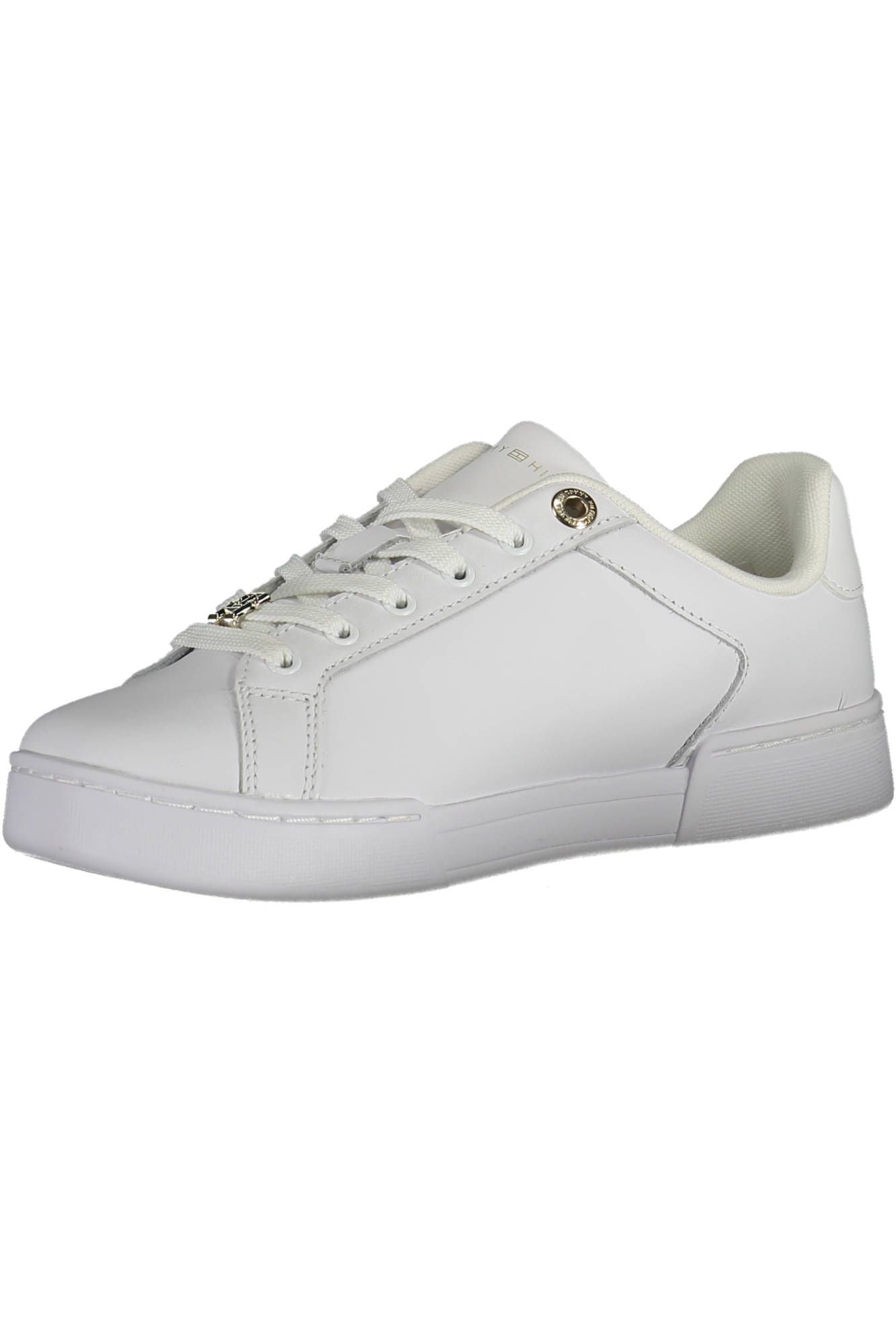 White Polyester Women Sneaker