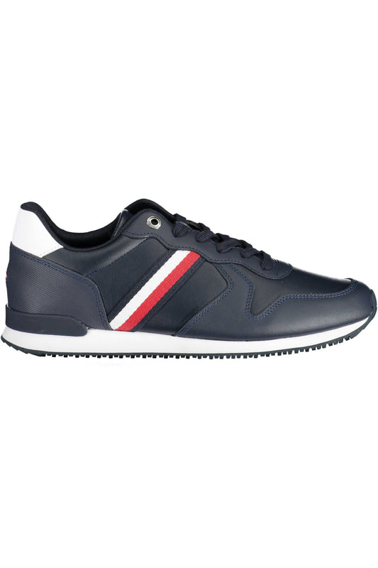 Blue Polyester Men Sneaker