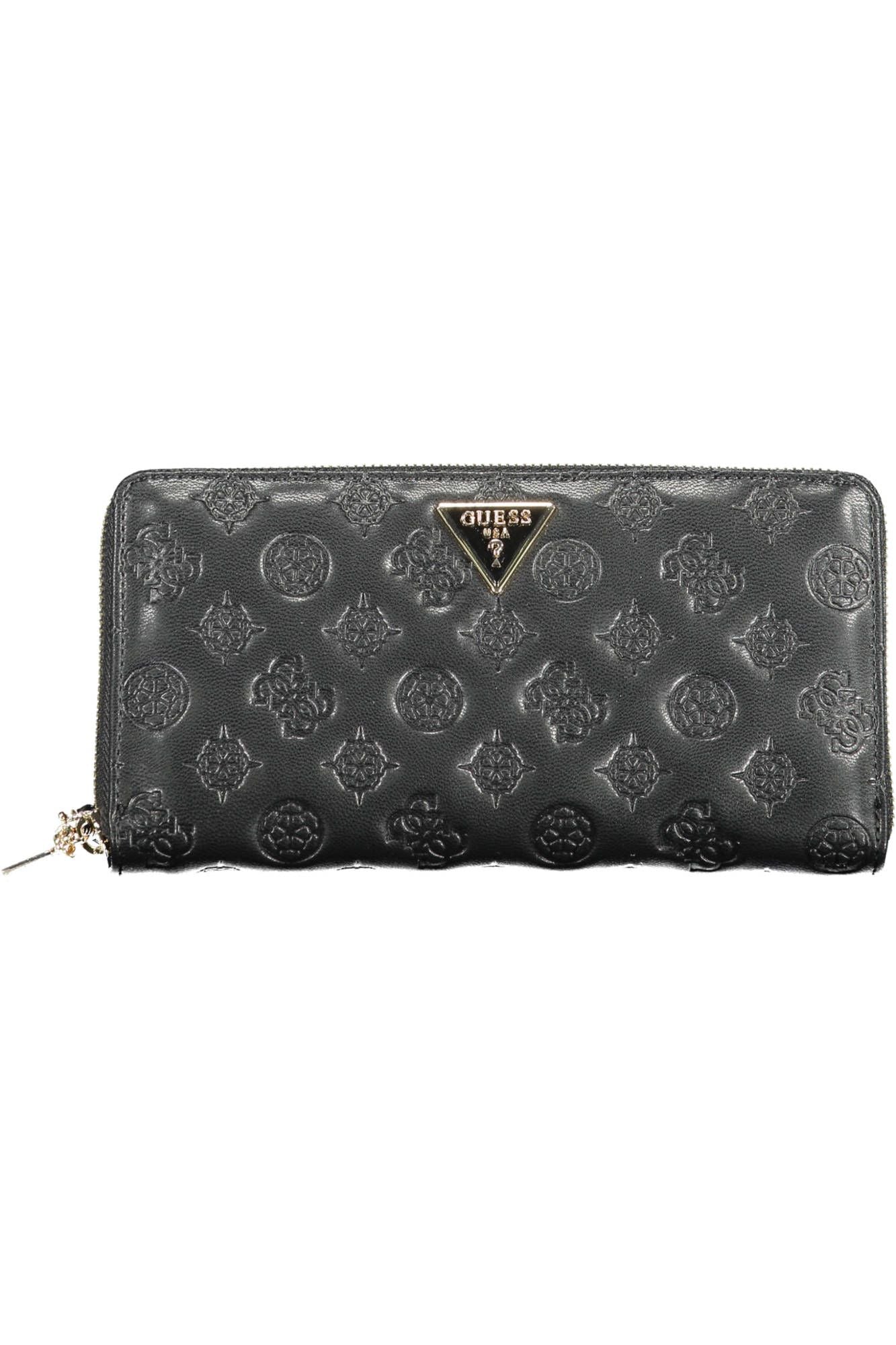 Black Polyurethane Women Wallet