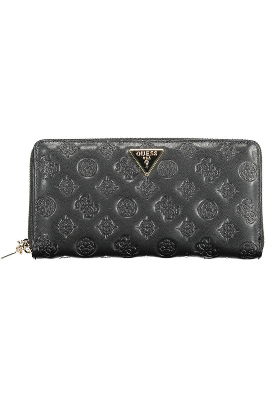 Black Polyurethane Women Wallet