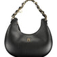 Black Polyurethane Women Handbag