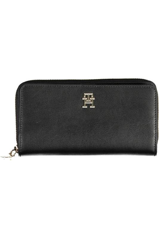 Black Polyurethane Women Wallet