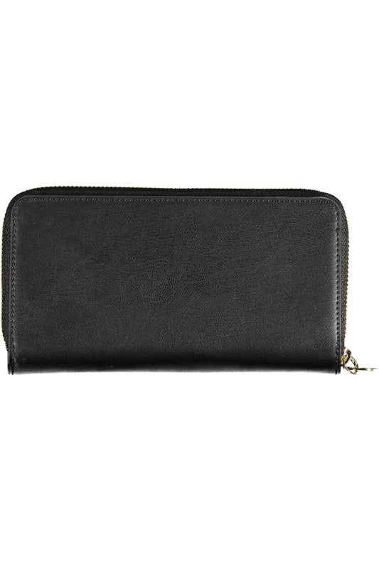 Black Polyurethane Women Wallet