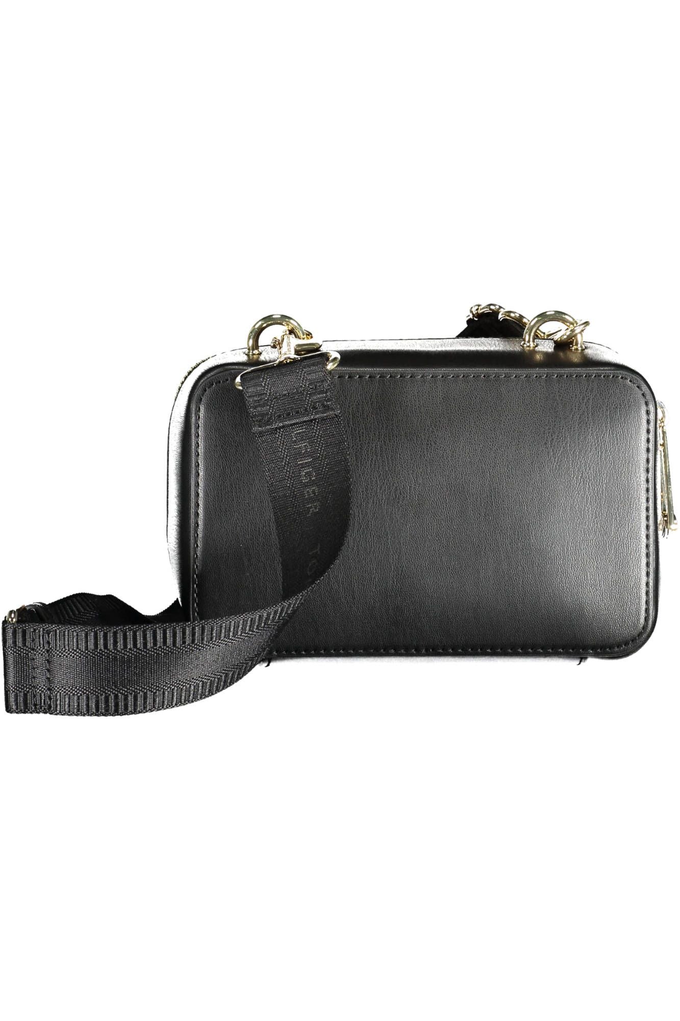 Black Polyurethane Women Handbag