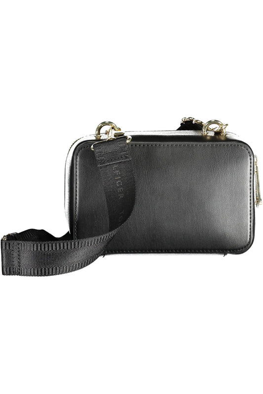 Black Polyurethane Women Handbag