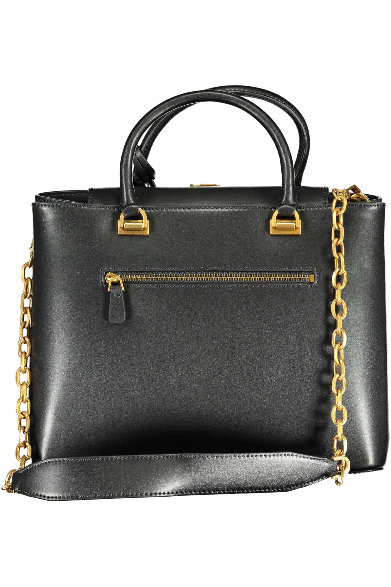 Black Polyethylene Women Handbag