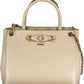 Beige Polyethylene Women Handbag