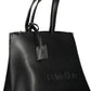 Black Polyester Women Handbag