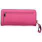 Pink Polyurethane Women Wallet
