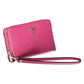 Pink Polyurethane Women Wallet