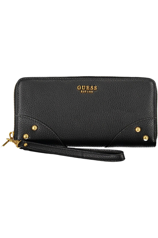 Black Polyurethane Women Wallet