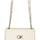 White Polyester Women Handbag