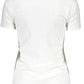 White Cotton Women T-Shirt