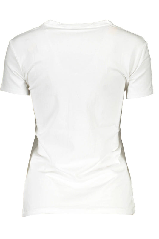 White Cotton Women T-Shirt