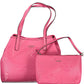 Pink Polyurethane Women Handbag