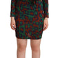 Silk Wrap Bodycon Mini Dress with Leopard Print