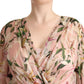 Elegant Floral Silk Midi Dress