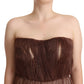 Elegant Metallic Bronze Long Gown