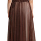 Elegant Metallic Bronze Long Gown
