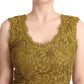 Elegant Lace Floor-Length Sleeveless Gown