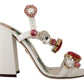 Keira Crystal-Embellished Ankle Strap Heels