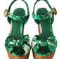 Canvas Ankle Strap Wedge Heels Sandals