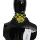 Black Yellow Floral Wrap Shawl Foulard Scarf