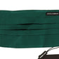 Green Silk Pleated Elastic Ear Strap Face Mask