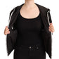 Elegant Black Bomber Jacket with Hood