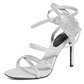 Gray Calfskin Women Sandal
