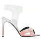 Chic White Calfskin Ankle-Strap Sandals