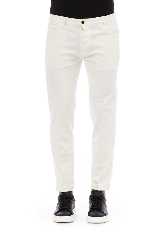 White Cotton Men's Jean