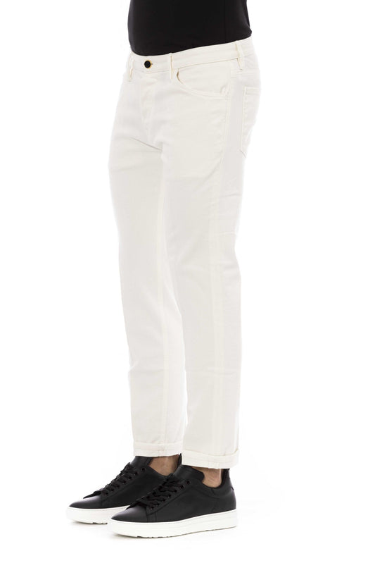 White Cotton Men's Jean