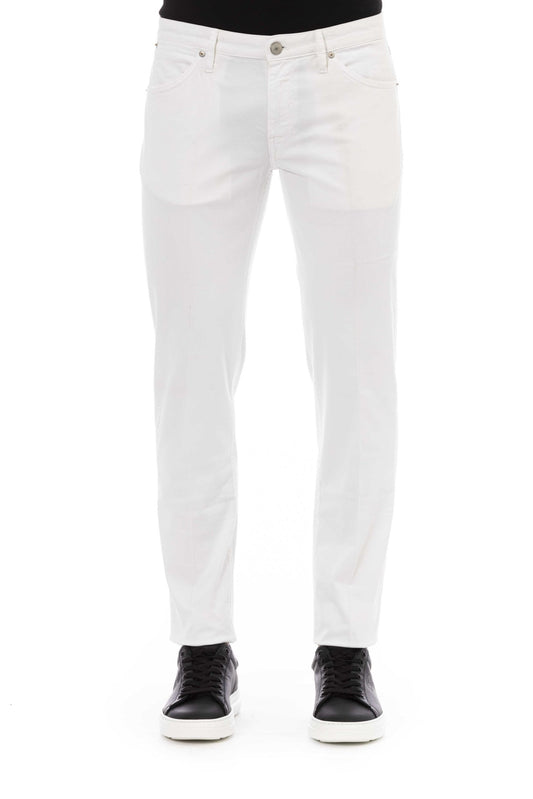 White Cotton Men Jeans