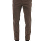 Brown Cotton Men Pant