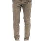 Beige Cotton Men Pant