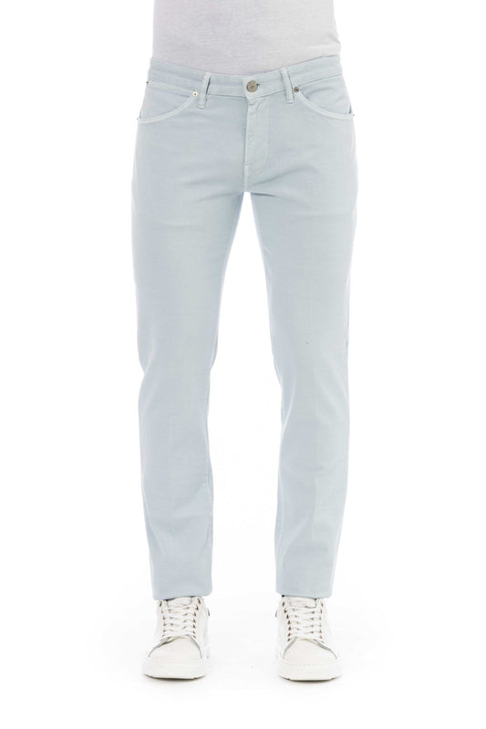 Light-Blue Cotton Men Jeans