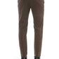 Brown Cotton Men Pant