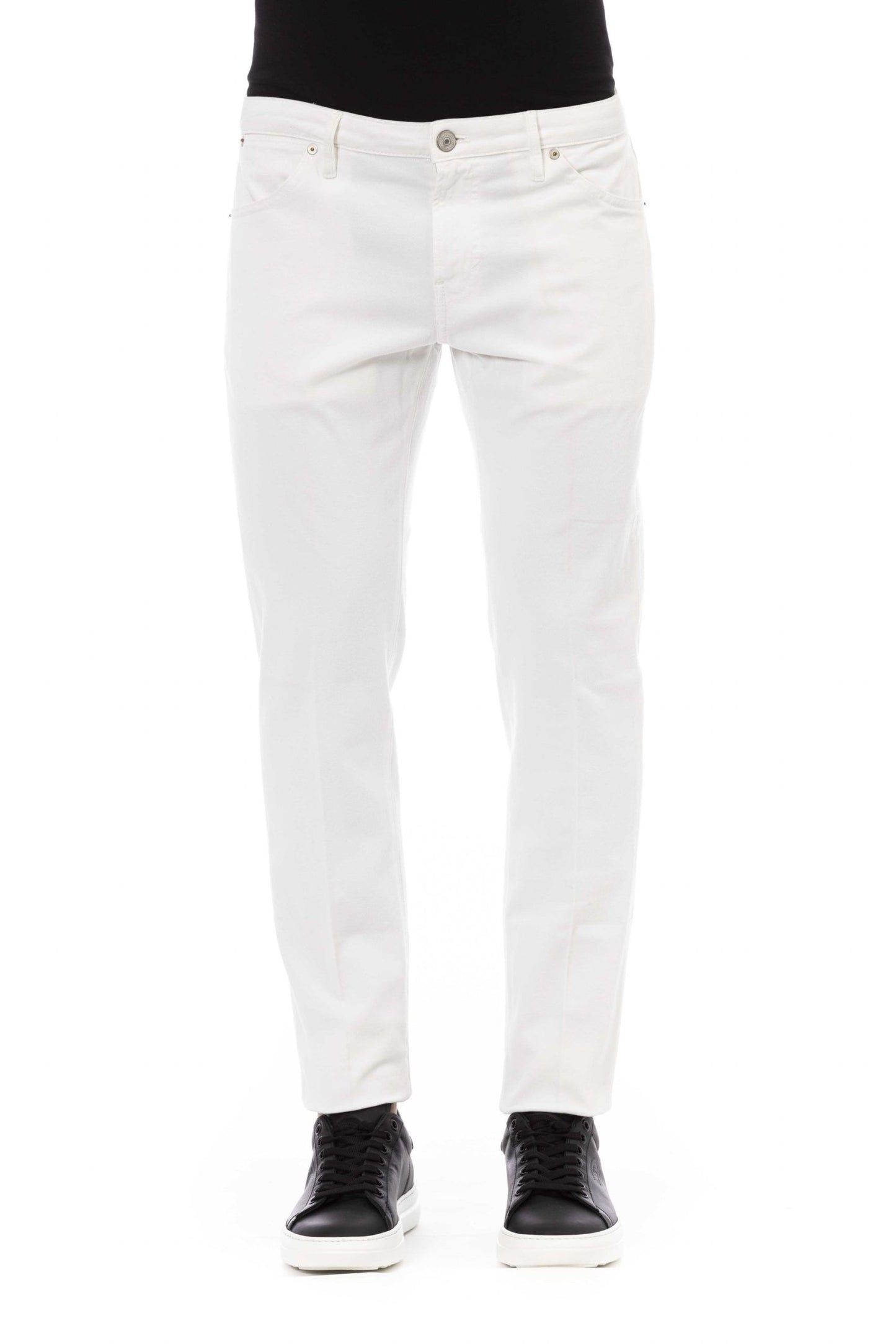 White Cotton Men Jeans