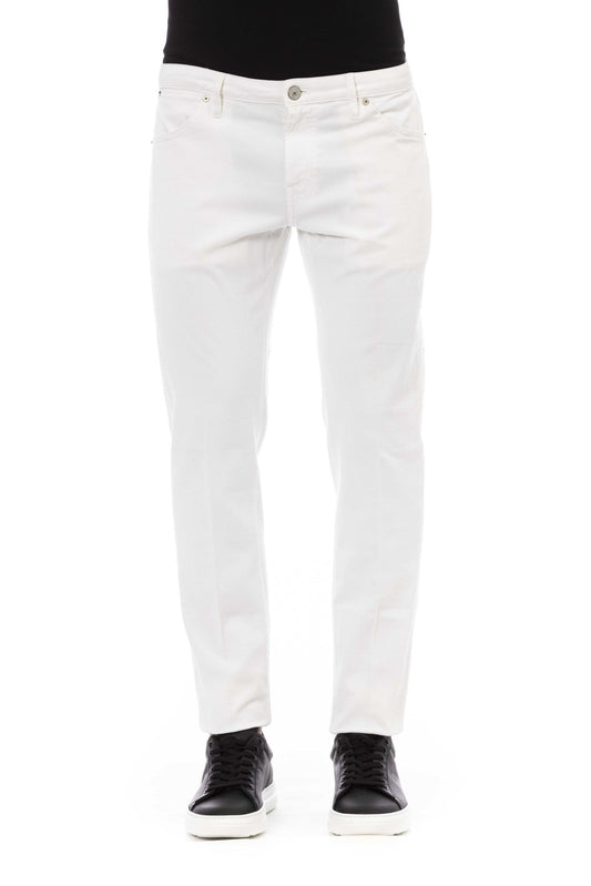 White Cotton Men Jeans