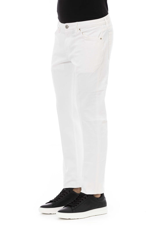 White Cotton Men Jeans