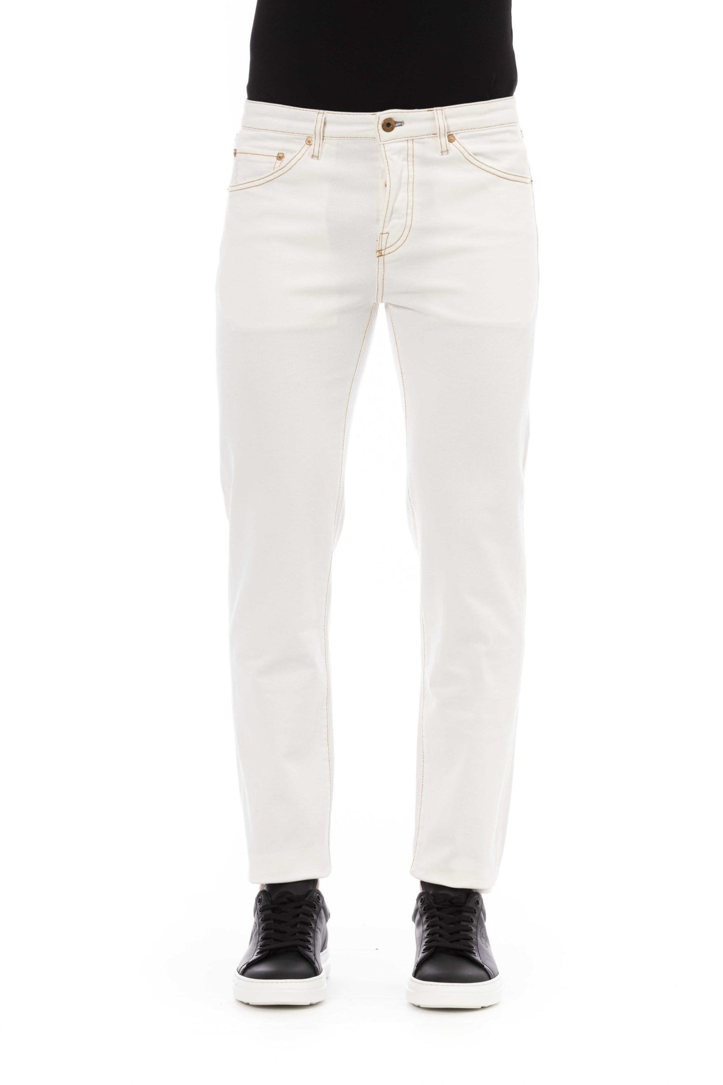 White Cotton Men's Jeans