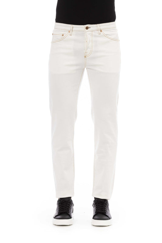 White Cotton Men's Jeans