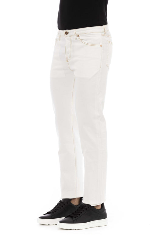 White Cotton Men's Jeans