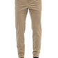 Beige Cotton Men Pant