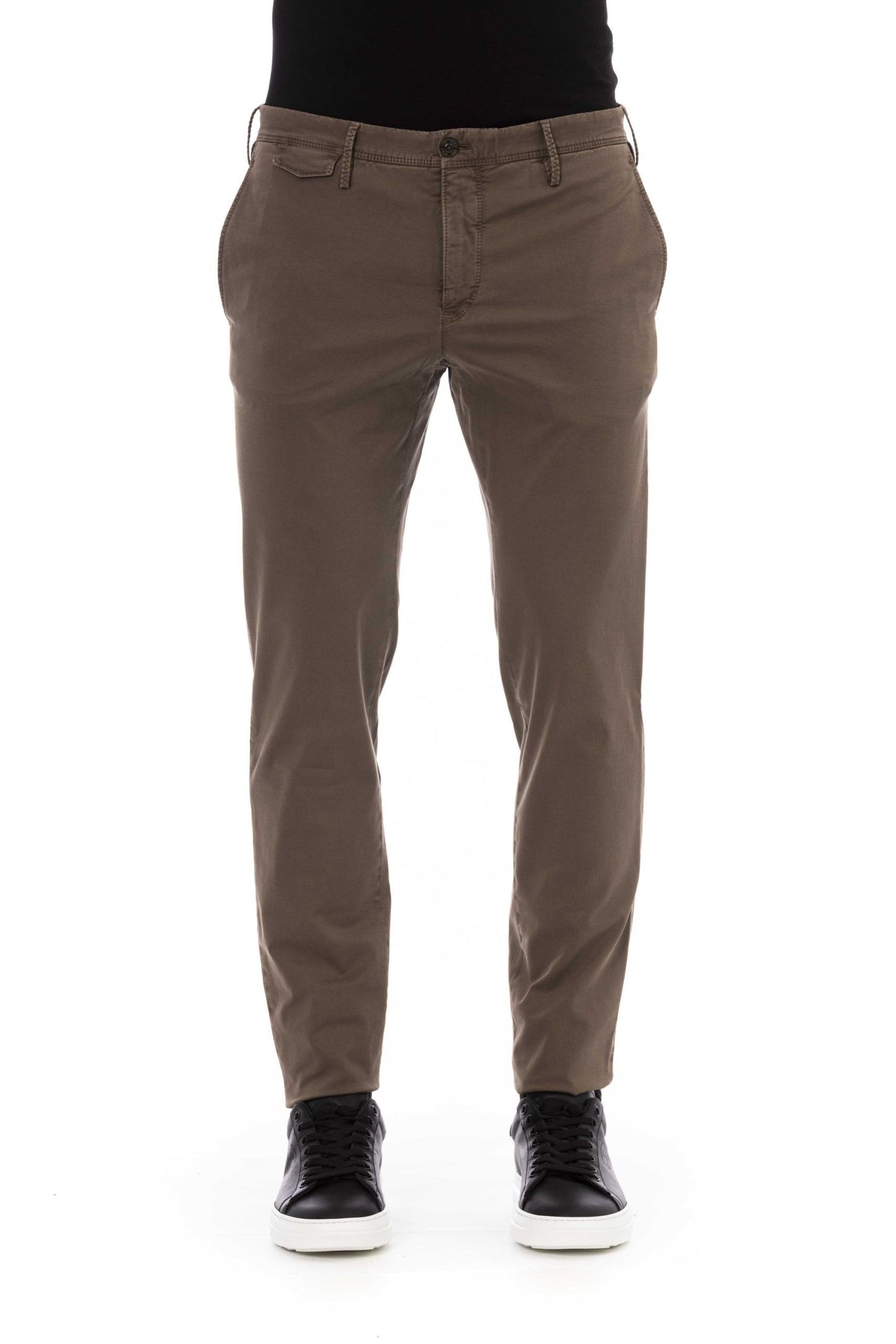 Brown Cotton Men's Pant