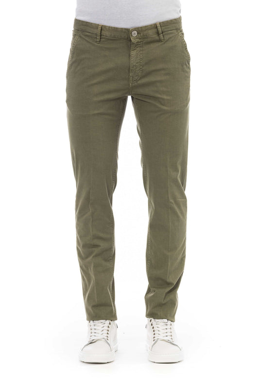 Green Cotton Men Jeans