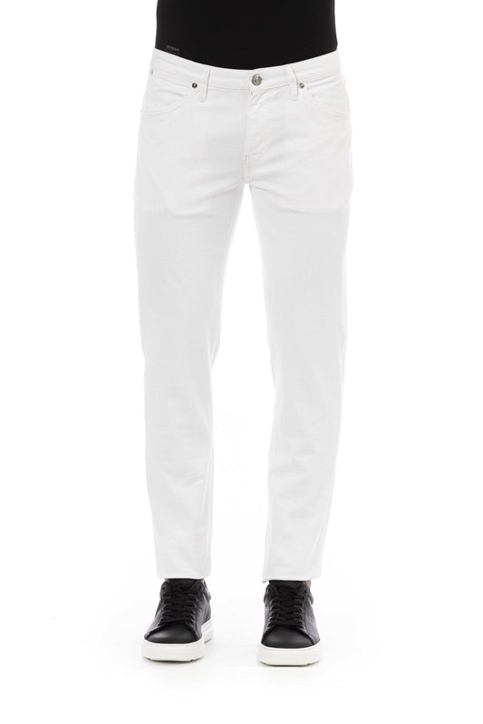 White Cotton Men Jeans