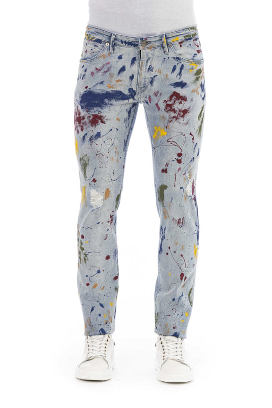 Light-Blue Cotton Men Jeans
