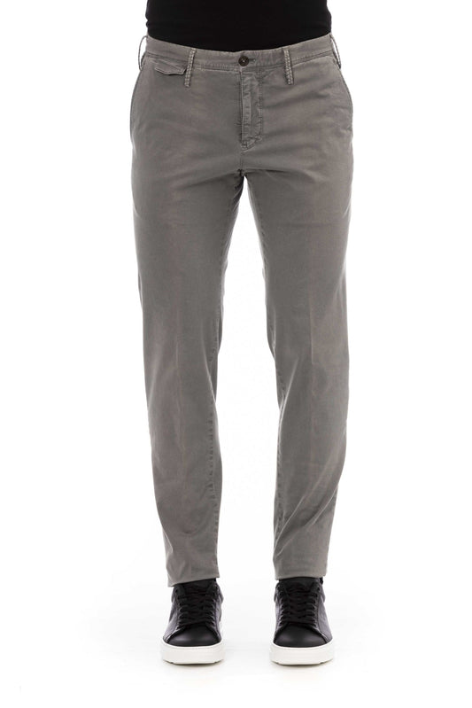 Gray Cotton Men Pant